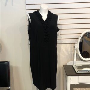 Julian Taylor Black Sleeveless Midi Dress